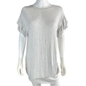 Aerie Short Sleeve Shirt Soft Gray Womens Small